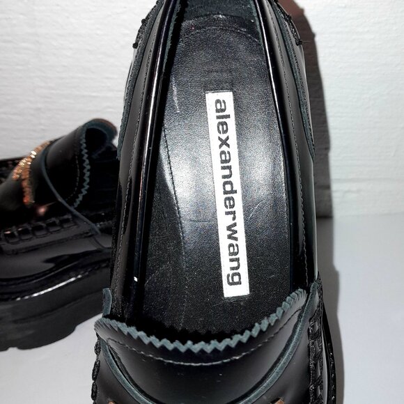 Alexander Wang Black Platform Loafers - Picture 9 of 10